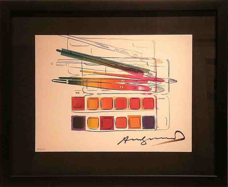 Watercolor Paint Kit With Brushes - Print by Andy Warhol