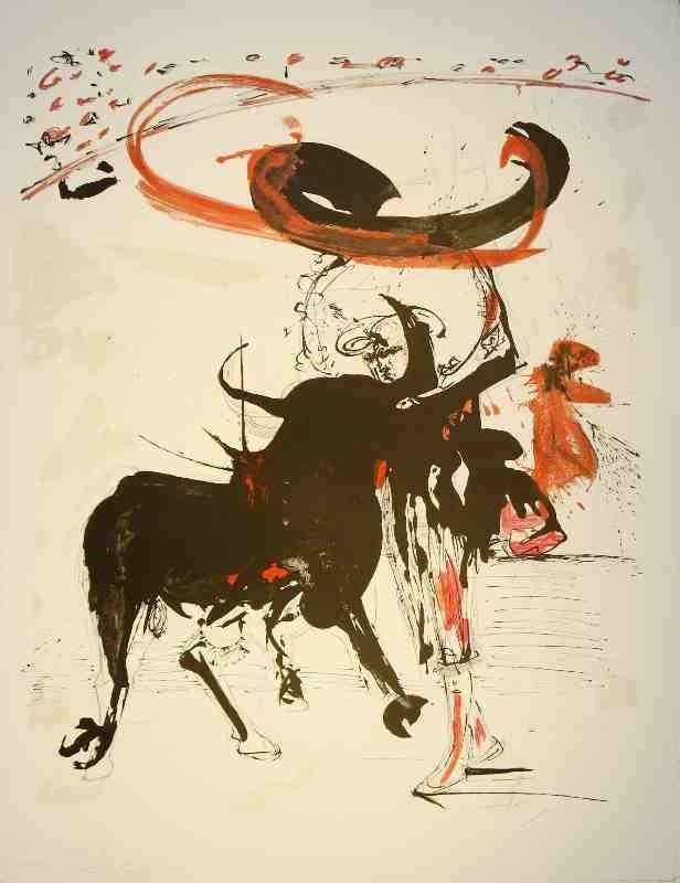 Bullfight # 2 - Print by Salvador Dalí