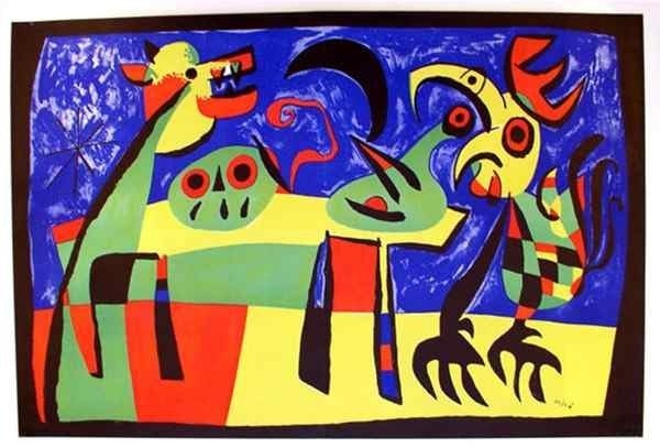 Dog Barking at the Moon (After) - Print by Joan Miró