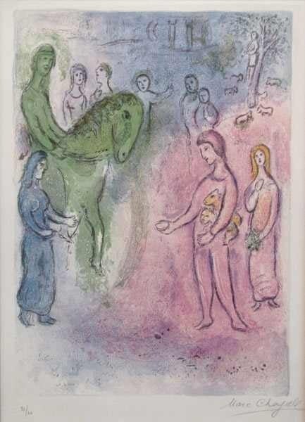 The Arrival of Dionysophanes - Print by Marc Chagall