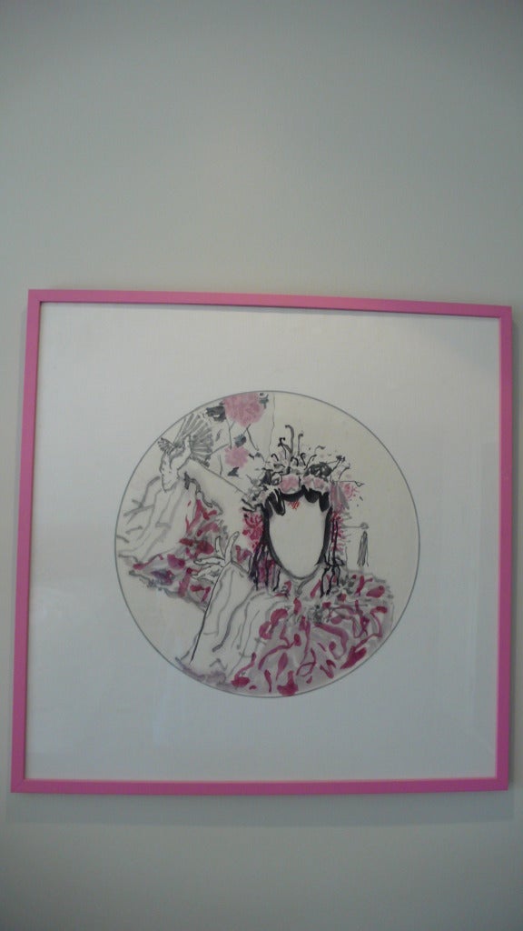 Chinese ink brush painting (contemporary asian art) - Hua Dan - Front - Painting di Jiu Chen