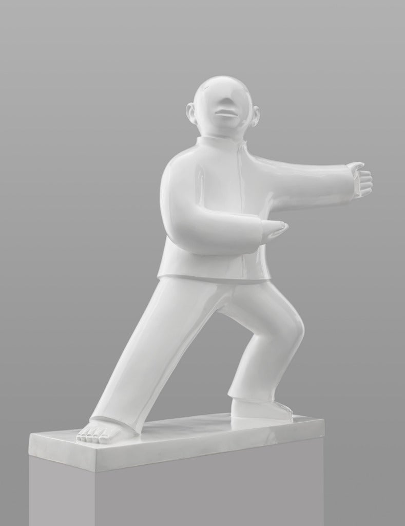 Große Bronzeskulptur - Tai Ji ( Tai Chi) des bekannten chinesischen Künstlers Xie Ai Ge im Angebot 2