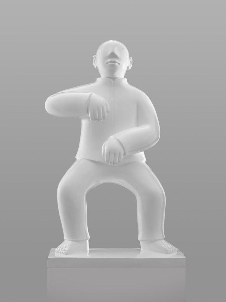 Große Bronzeskulptur - Tai Ji ( Tai Chi) des bekannten chinesischen Künstlers Xie Ai Ge im Angebot 4