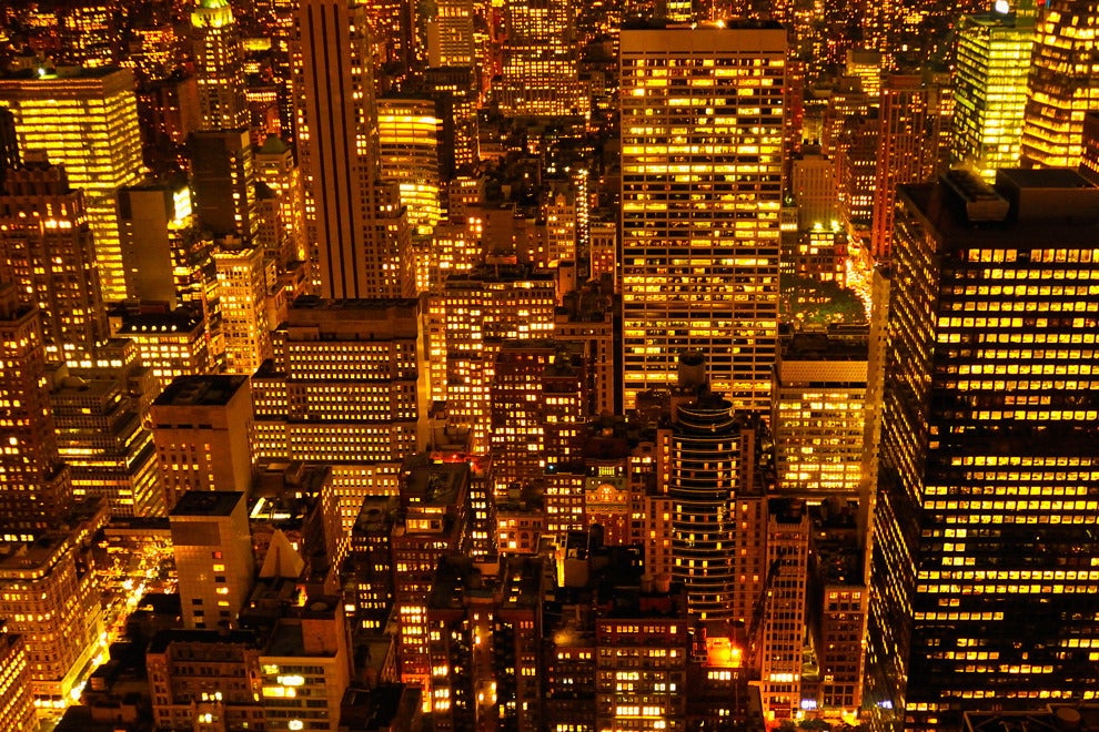 Alejandro Cerutti Landscape Photograph - New York at Night - large New York City landscape photography