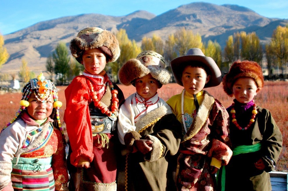Photograph - Tibetan Children