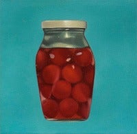 "Jar of Cherries" Oil on Canvas Painting
