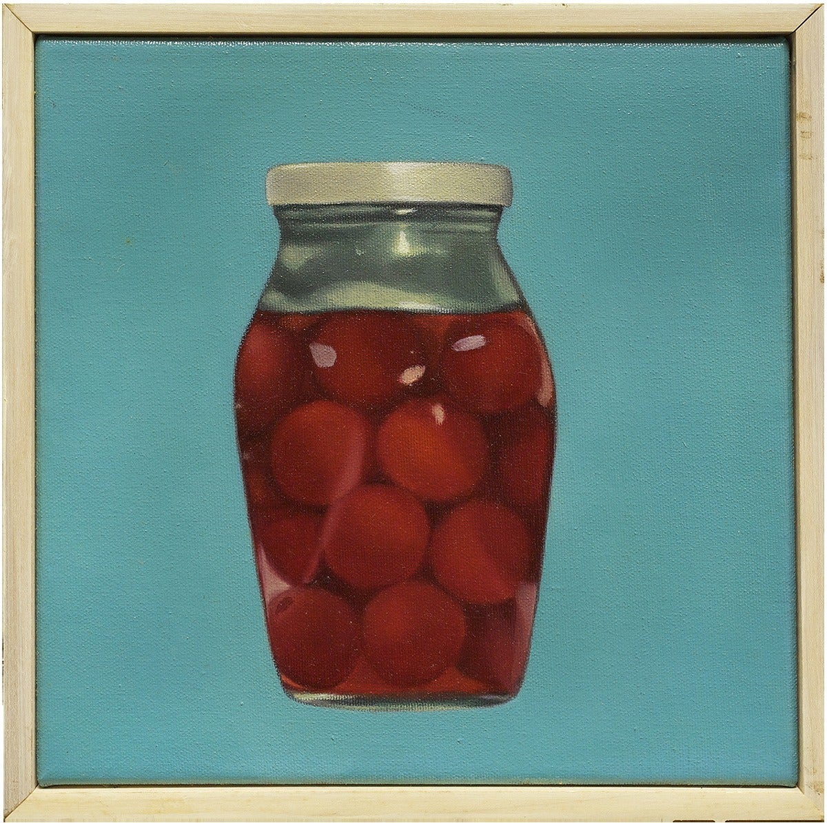 "Jar of Cherries" Oil on Canvas Painting