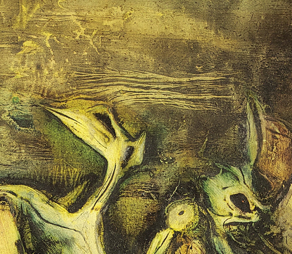 German Abstract Expressionist Mixed Media 