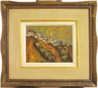 Impressionistic Israeli Oil Painting of Safed Landscape