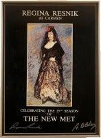 Vintage Arbit Blatas signed Met Opera Poster and signed by Regina Resnik as Carmen
