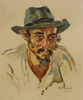 Man with Green Hat, Yemenite Jew in Tel Aviv