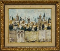 Expressionistic Cityscape Painting "View of the Old City"