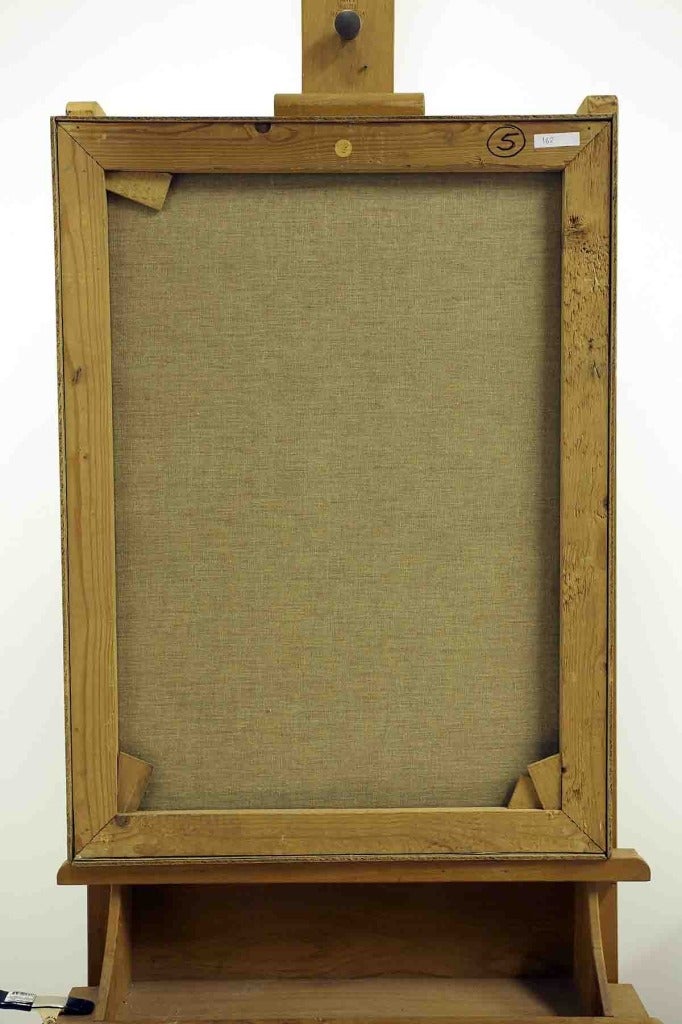 Abstract Expressionist Painting of Two Figures