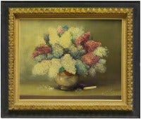 Vintage Still Life  of Flower Bouquet and Book