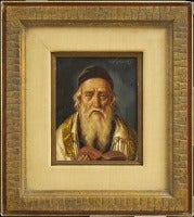 Austrian Judaica Realistic Portrait of a Rabbi