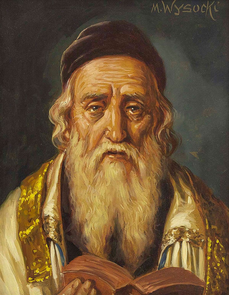 Austrian Judaica Realistic Portrait of a Rabbi
