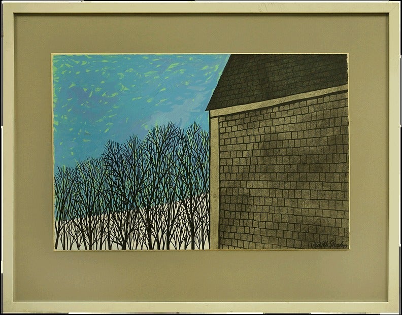 Contemporary Acrylic Painting of Winter Scene