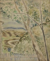 Rare Watercolor Landscape Painting of 1930s Palestine
