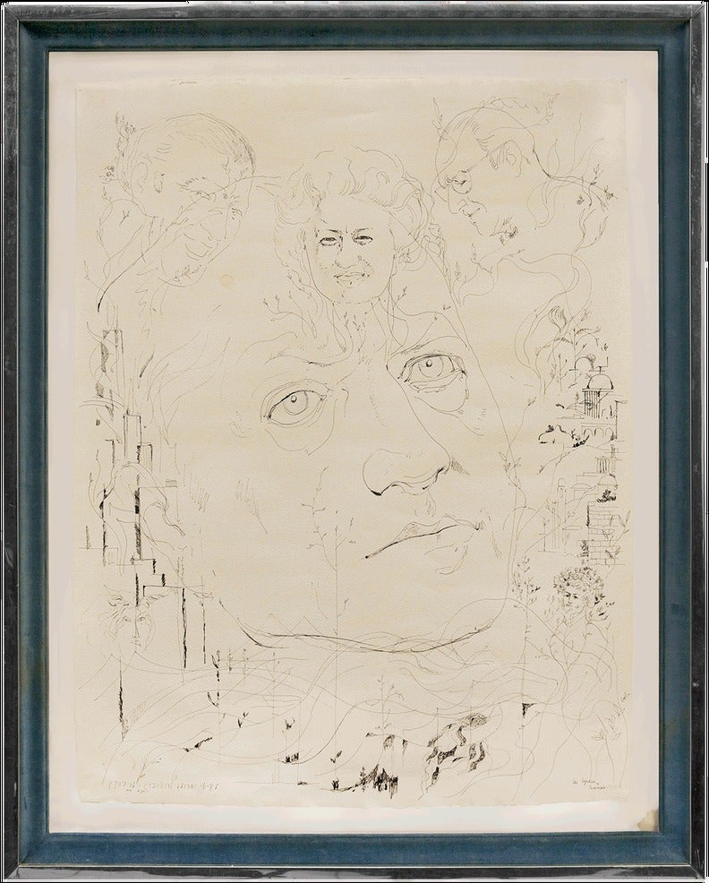 Portraits of Figures in Jerusalem - Art by Lev Syrkin