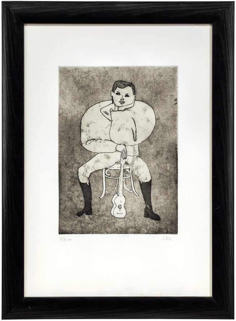 Untitled (THE GUITAR PLAYER ED.3 OF 3 A.P) - Print by Bernard Stern