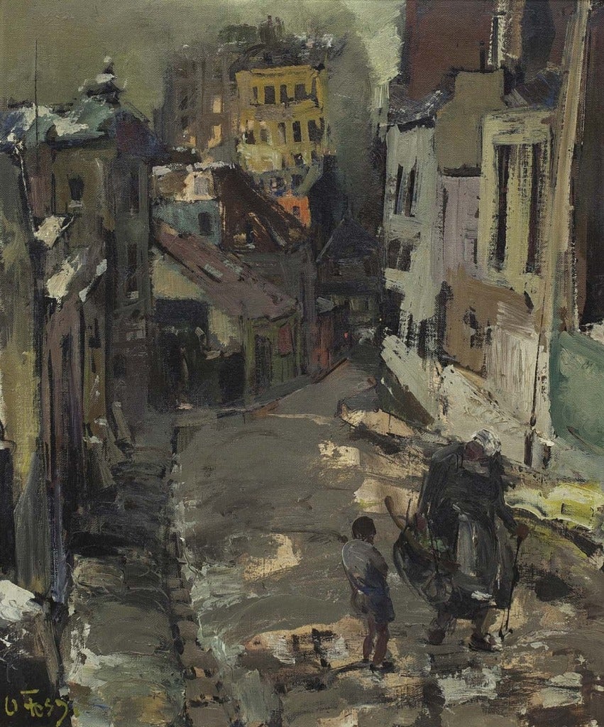 Parisian Street Scene with Figures