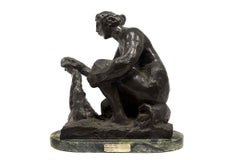 THE WASHERWOMAN "La Petite Laveuse" Bronze Sculpture