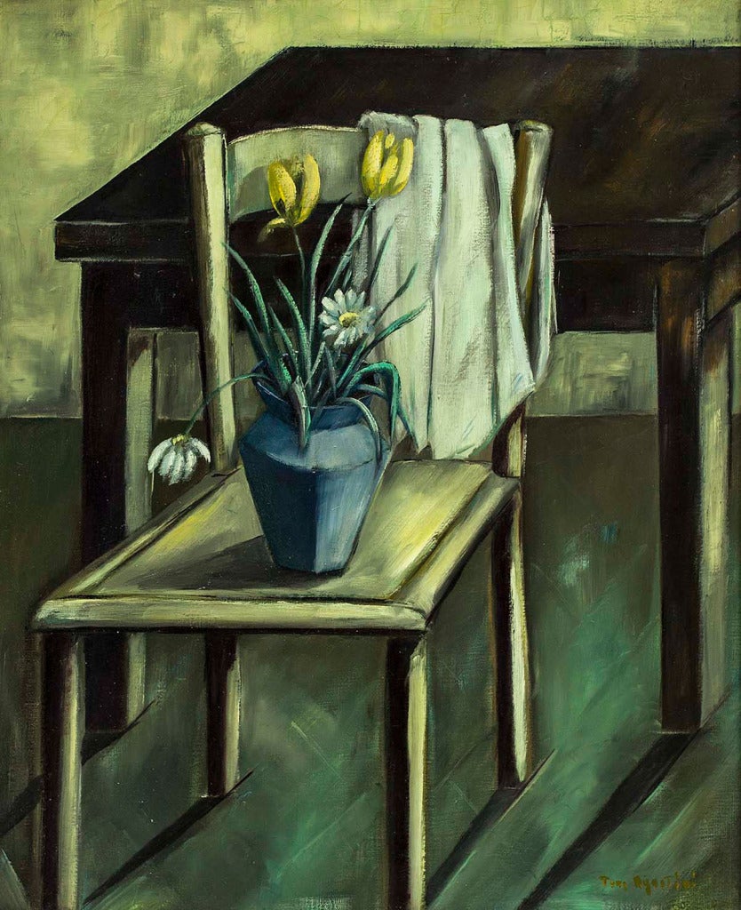 "Fleurs" Vase On A Chair