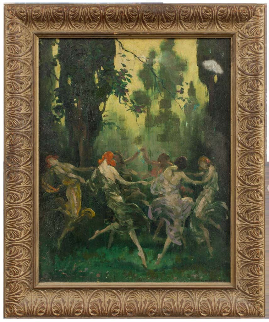 Warren B. Davis - WOMEN DANCING (Dance of the Forest Nymphs) at 1stDibs