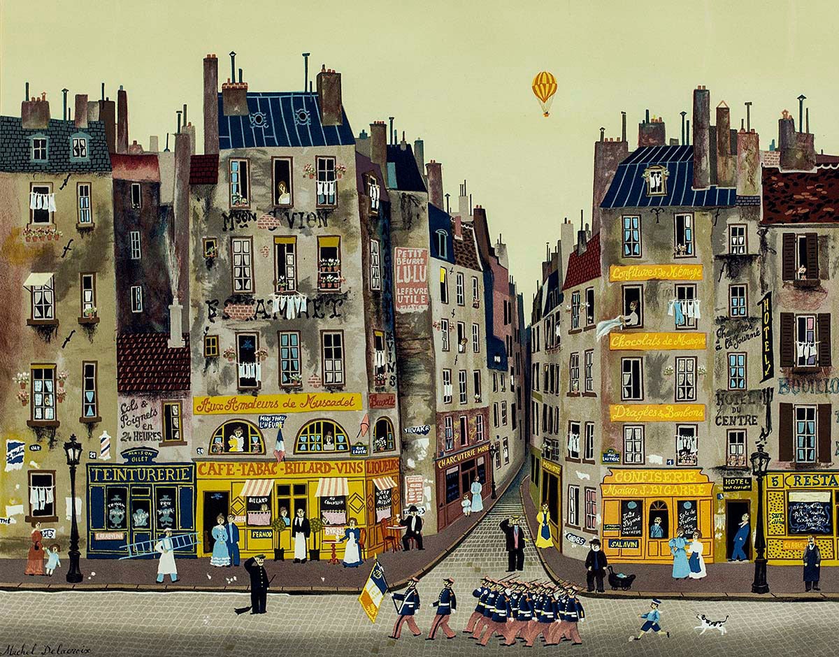 Michel Delacroix Landscape Print – LA FILLE