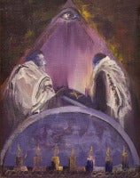 SWIATTO TORY I, (Judaica rabbis in Synagogue with Torah)