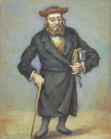 UNTITLED (JEWISH MAN HOLDING A CANE AND BOOKS)