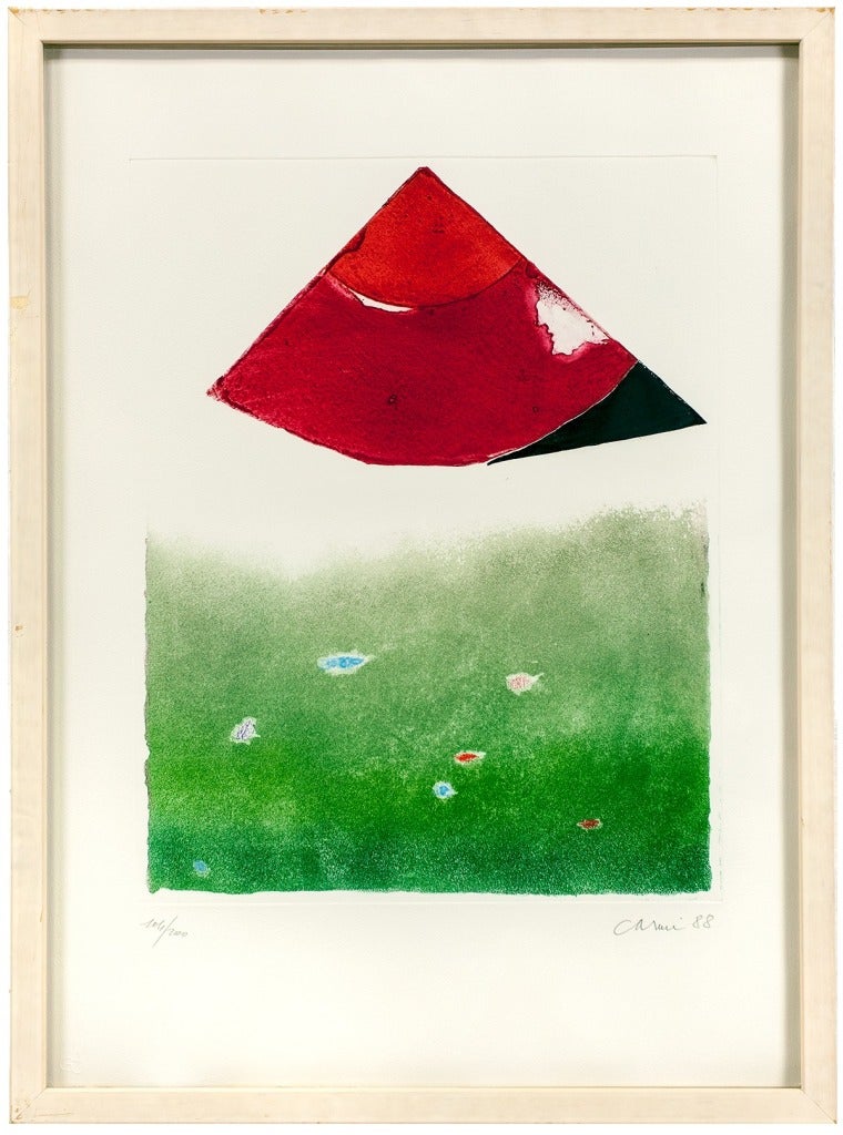 UNTITLED ED. 104 OF 200 (IRREGULAR TRIANGLE OVER A FIELD) - Print by Eugenio Carmi