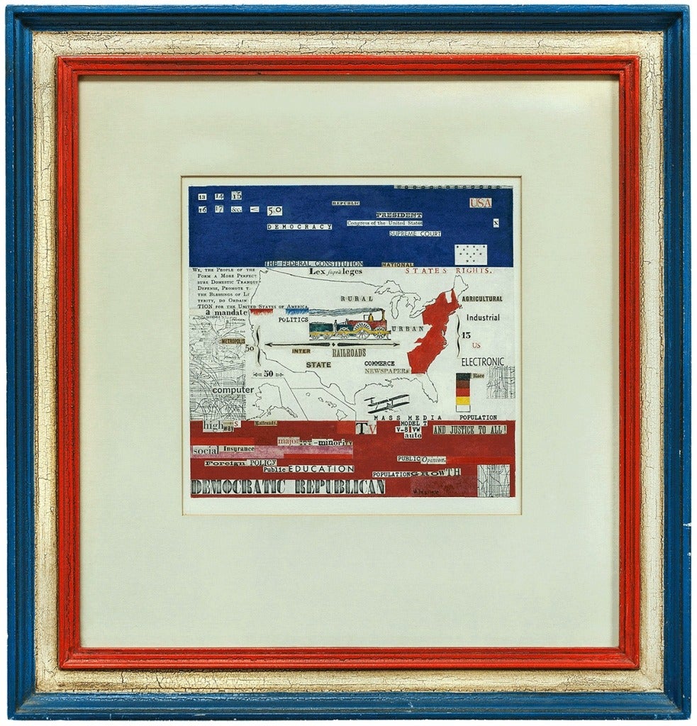 United States of America (Mixed Media Collage) Signed