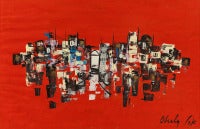 UNTITLED (ABSTRACT CITYSCAPE IN RED)