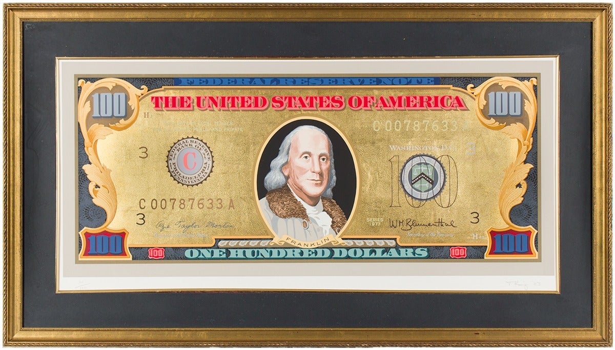 'ONE HUNDRED DOLLAR BILL' Ed. 30/100 Signed - Print by Tony King