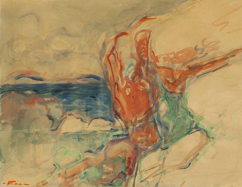 UNTITLED (ABSTRACT WATERCOLOR PAINTING)