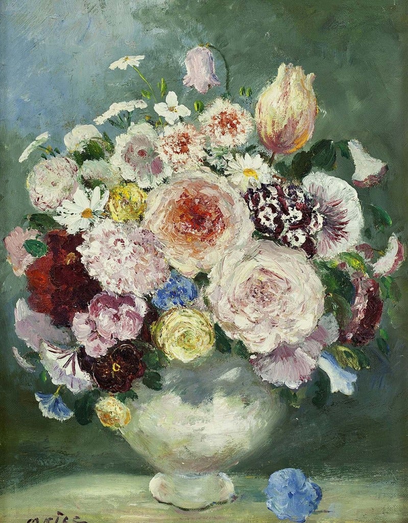 UNTITLED (STILL LIFE OF VASE WITH FLOWERS) - Painting by Marion Rice
