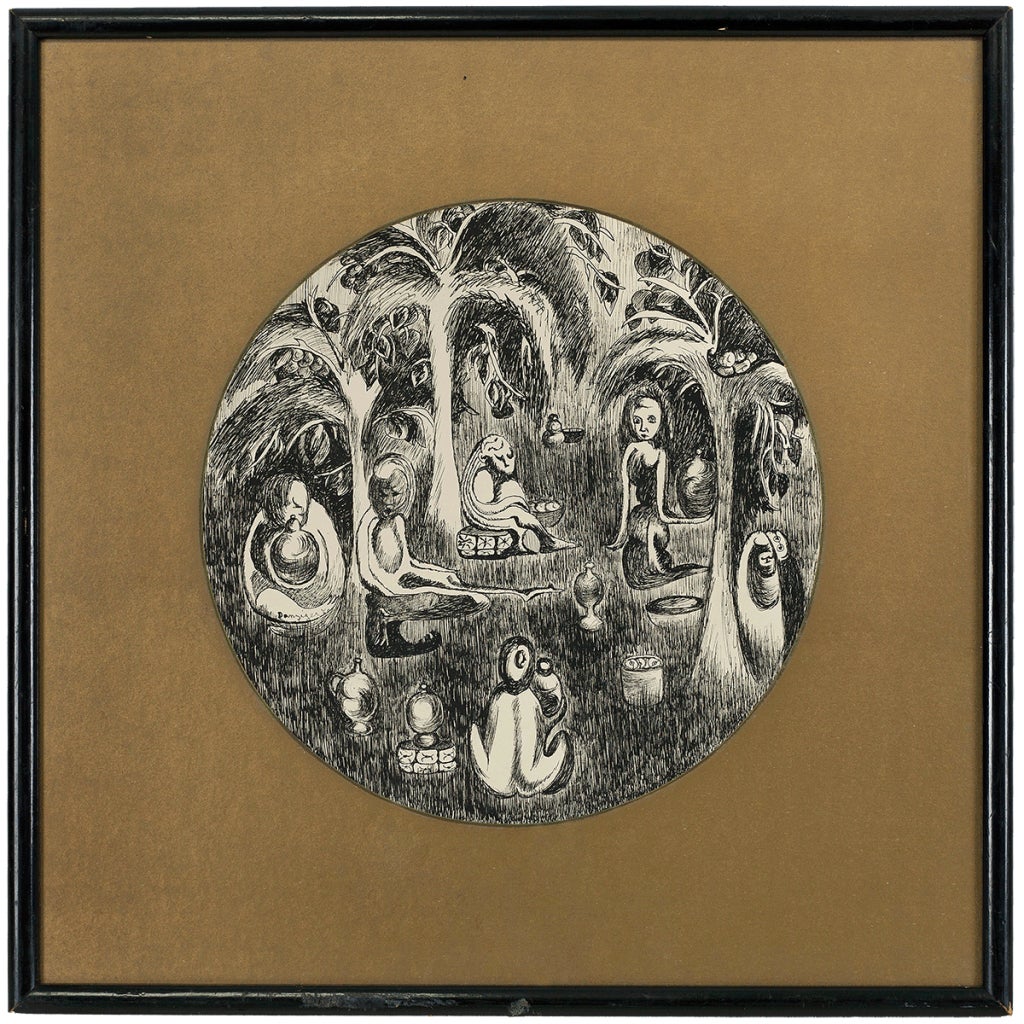 Yitzhak Danziger (1916-1977), German Israeli artist & sculptor.

Danziger was one of the pioneer sculptors of the Canaanite Movement, and later joined the 