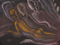 Untitled (Nude) Gouache 1932, Signed