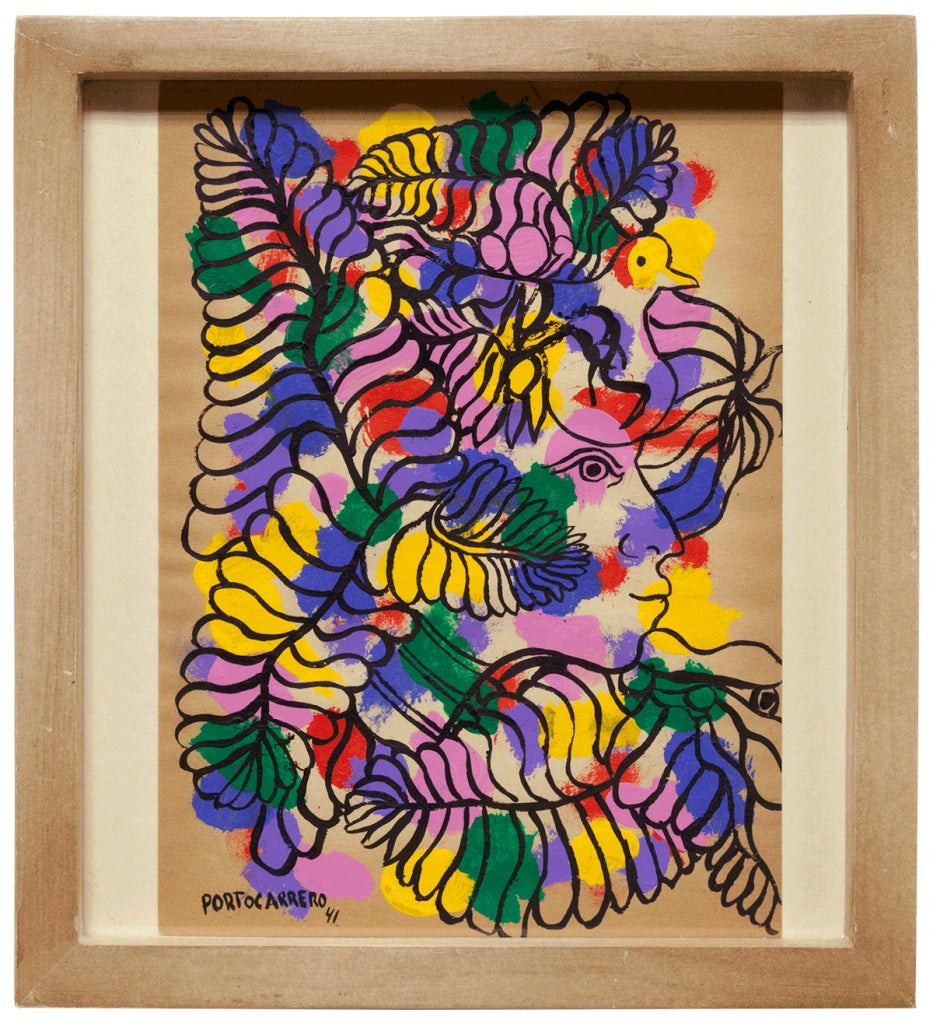 UNTITLED (Acrylic, 1941 Signed) - Art by René Portocarrero