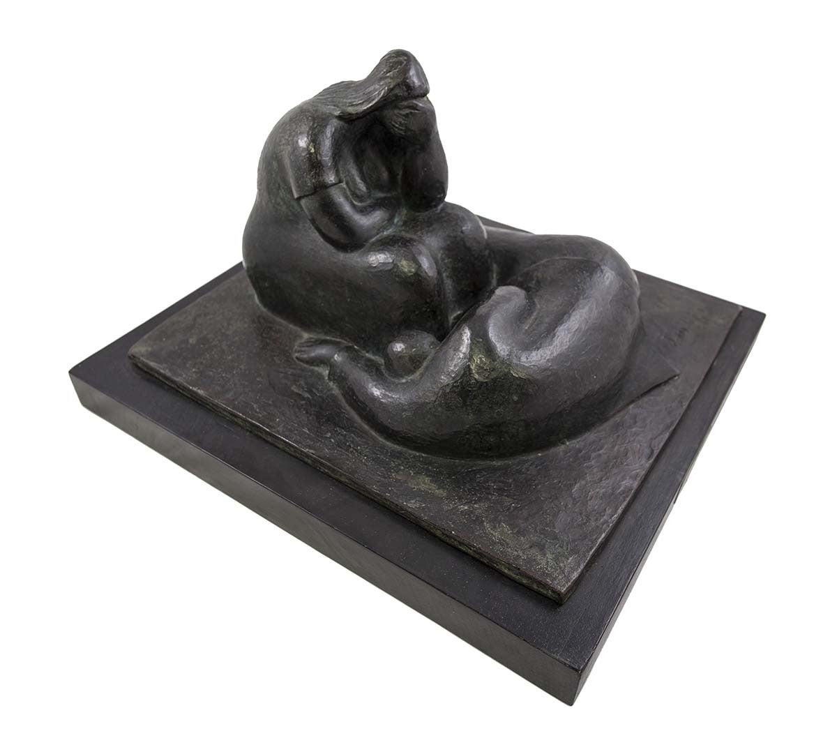 Jesus Mariano Leuus Bronze Sculpture of Woman "Untitled"
