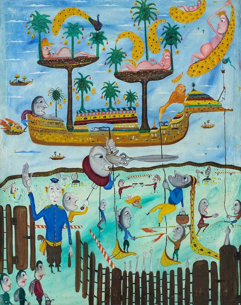 Valentin Andreevich Zenkovsky Animal Painting – Ohne Titel (Fantastische Figuren)