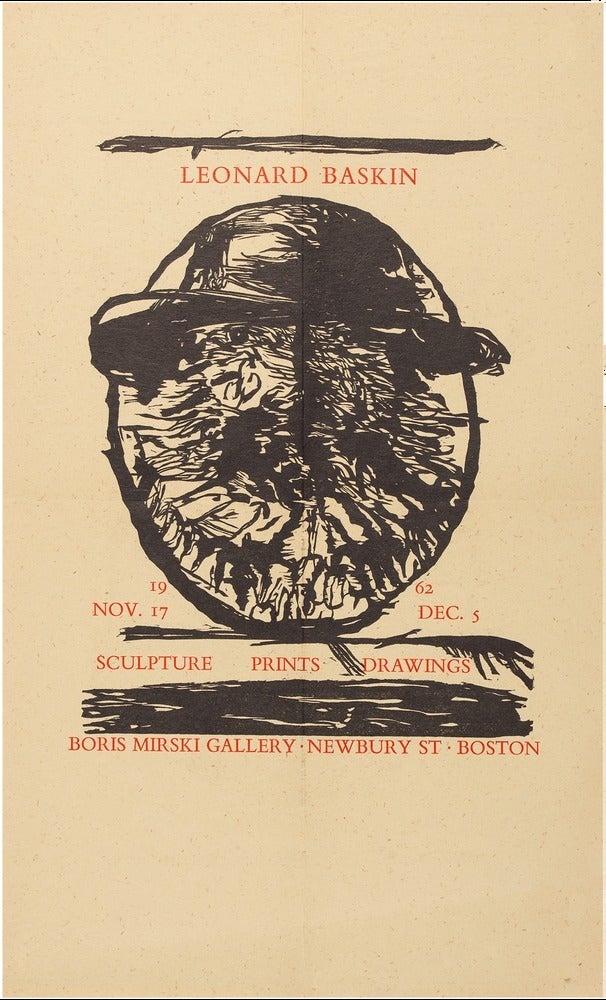 LEONARD BASKIN EXHIBITION POSTER - BORIS MIRSKI GALLERY