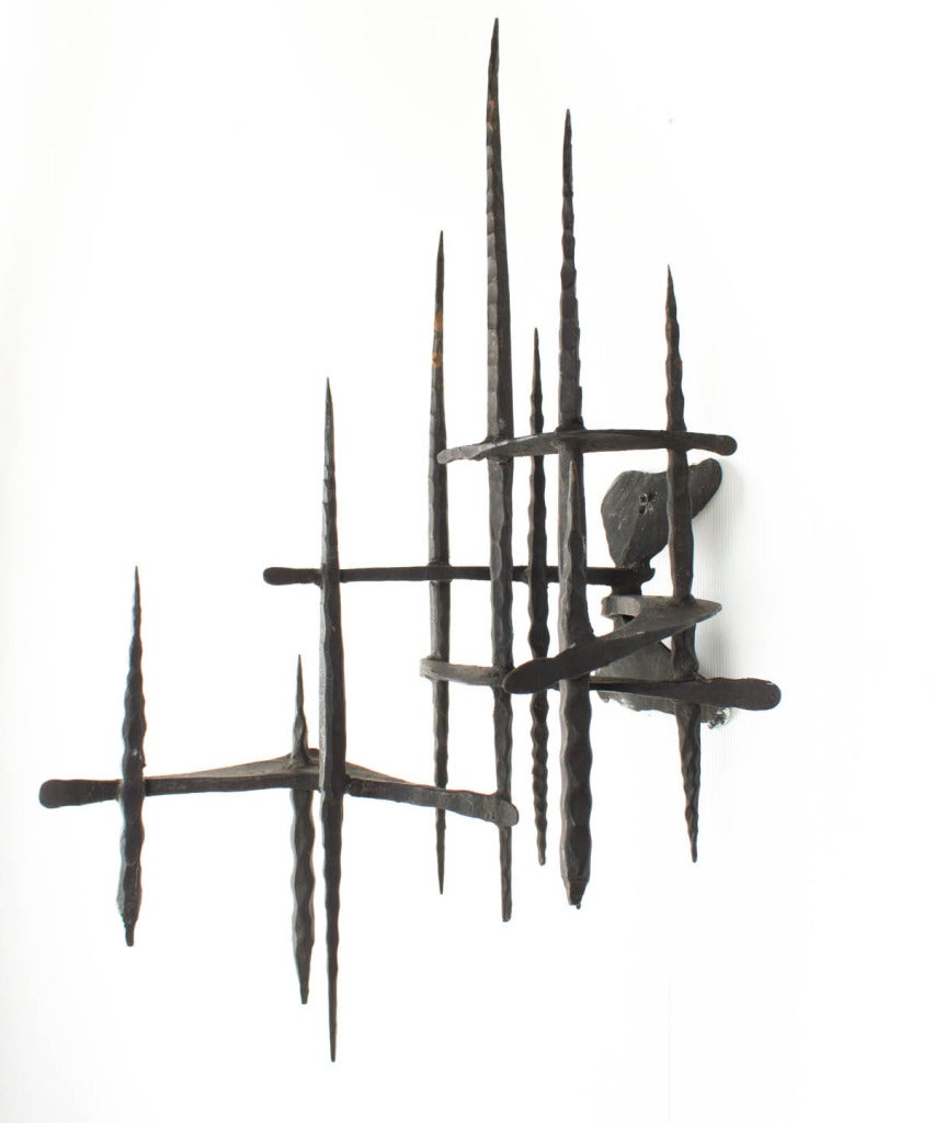 UNTITLED (HAND FORGED IRON WALL SCULPTURE)