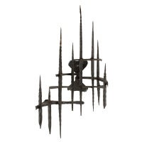 UNTITLED (HAND FORGED IRON WALL SCULPTURE)