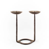 UNTITLED (HAND FORGED IRON CANDLE HOLDER)