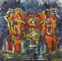 Oil Painting, Synagogue "Shalom Anshei Minsk, Toronto"