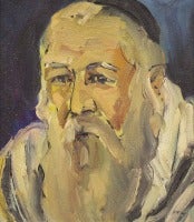 Shaul Victor Israeli Judaica Painting "Untitled"