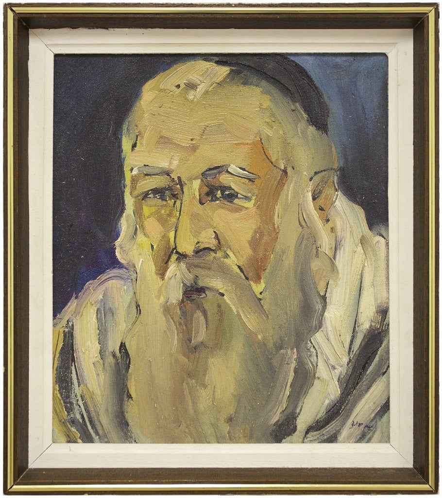 Shaul Victor Israeli Judaica Painting "Untitled"