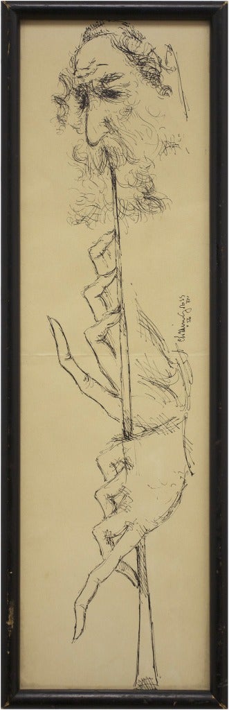 Chaim Gross Judaica Folk Art "Untitled"